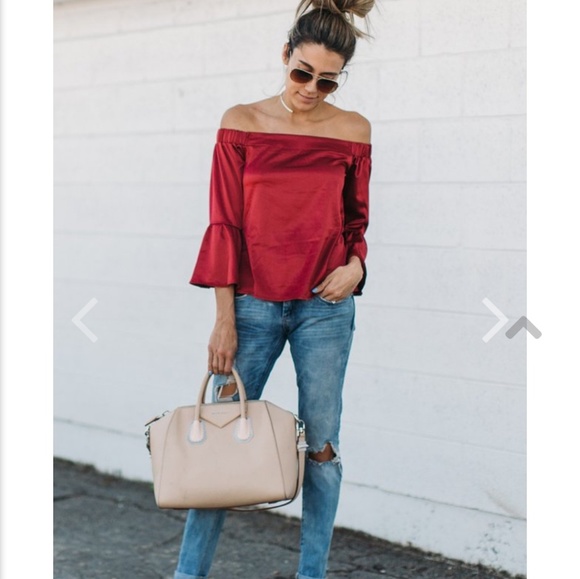 Ily Couture Tops - Sexy Off the shoulder ruffle sleeve top